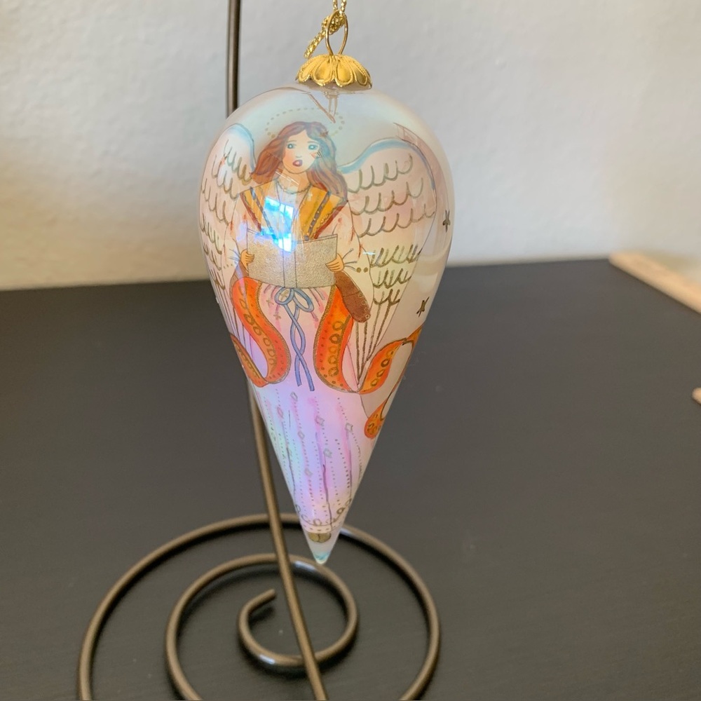 2002 Li Bien Christmas ornament hand painted. With box. Painted inside.